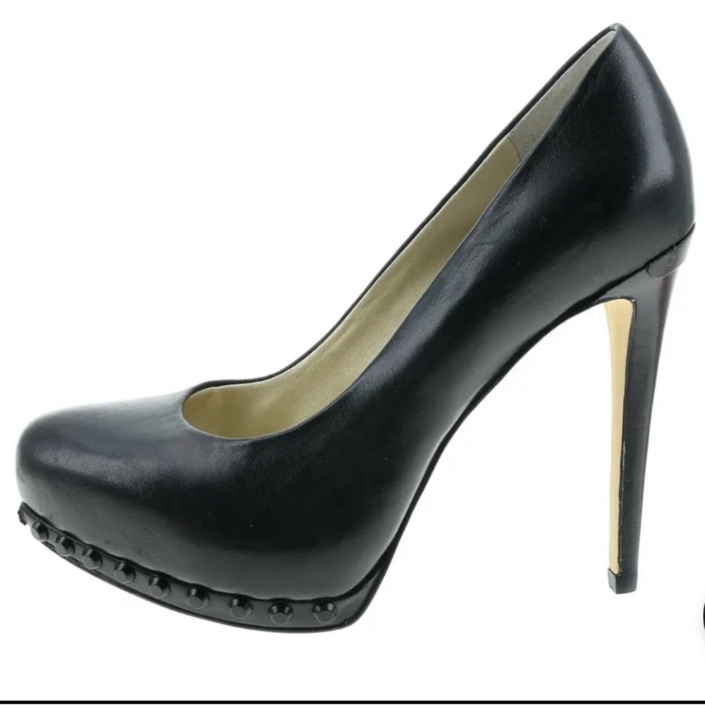 MICHAEL Michael Kors Ailee Studded Black Leather Pump Heels N2157* Size 9